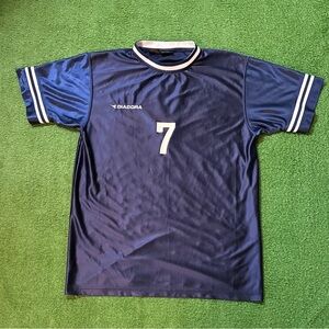 Diadora Soccer Futbol Jersey Short Sleeve Blue Size Large Navy Blue